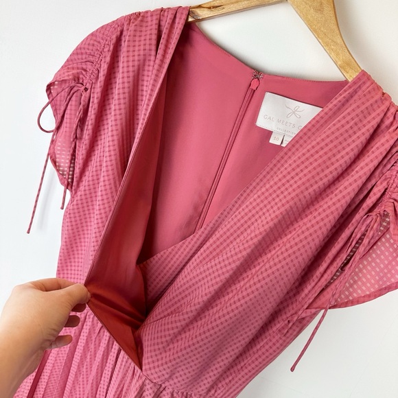 Gal Meets Glam Collection Pink Angelica Pleated Dress 10 - Picture 9 of 13